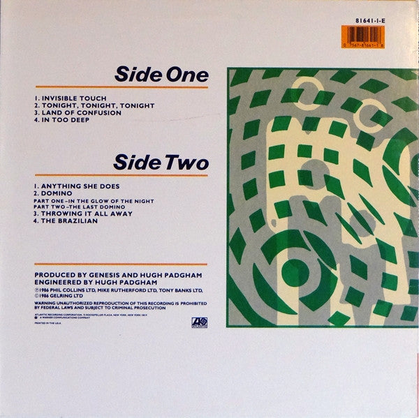 Genesis : Invisible Touch (LP,Album)