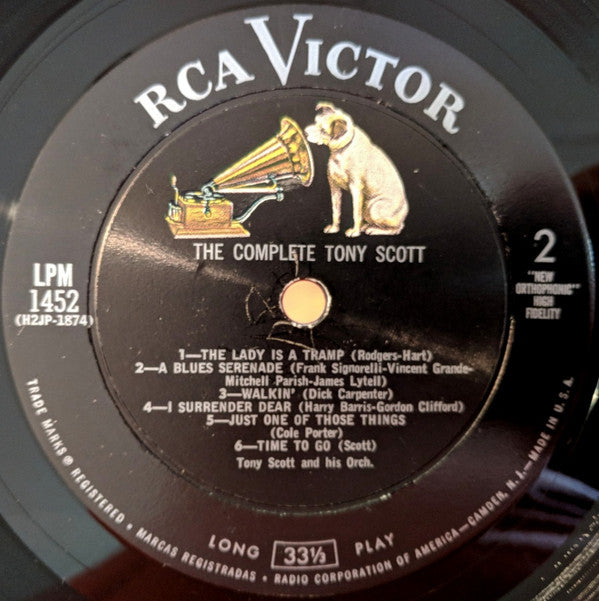 Tony Scott And His Orchestra : The Complete Tony Scott (LP,Album,Mono)