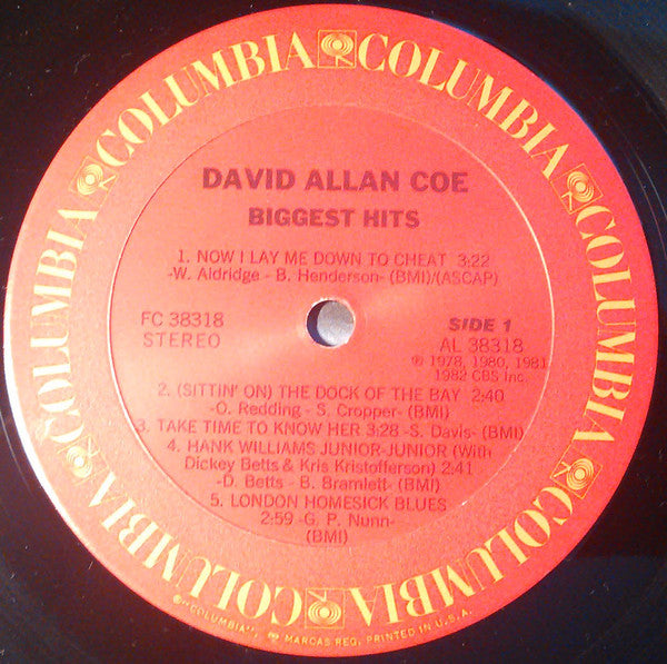 David Allan Coe : Biggest Hits (LP,Compilation)