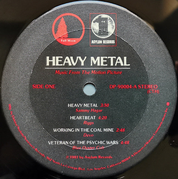 Various : Heavy Metal - Music From The Motion Picture (LP,Album,Compilation,Stereo)