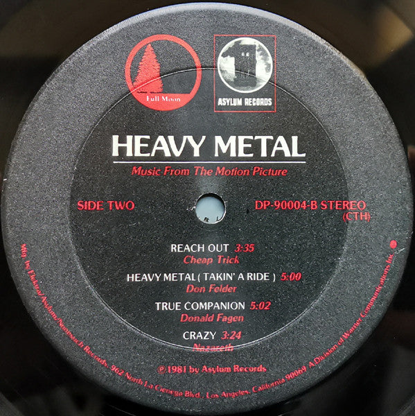 Various : Heavy Metal - Music From The Motion Picture (LP,Album,Compilation,Stereo)