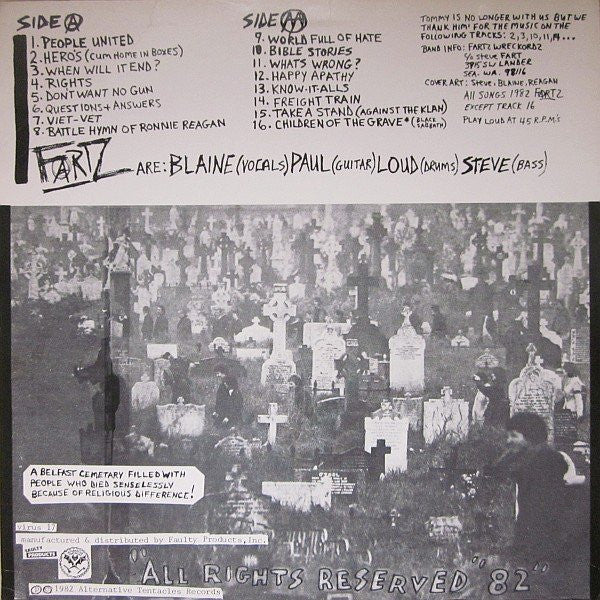 Fartz, The : World Full Of Hate... (12",45 RPM,Album,EP)