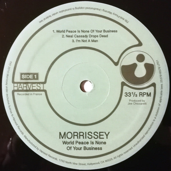 Morrissey : World Peace Is None Of Your Business (LP,Album)