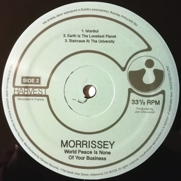 Morrissey : World Peace Is None Of Your Business (LP,Album)