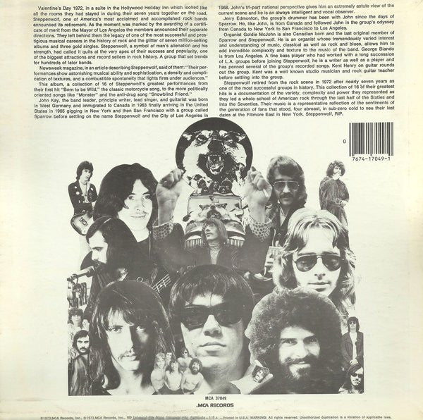 Steppenwolf : 16 Greatest Hits (LP,Compilation,Reissue)