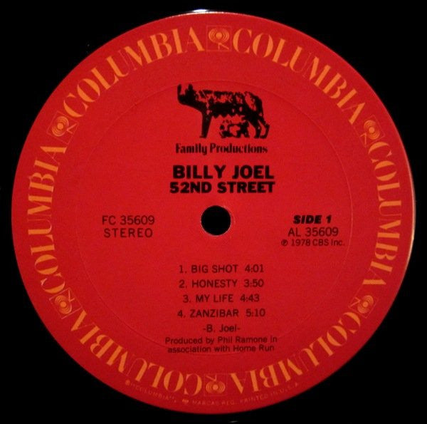 Billy Joel : 52nd Street (LP,Album,Stereo)