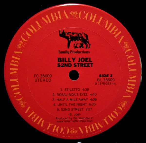 Billy Joel : 52nd Street (LP,Album,Stereo)