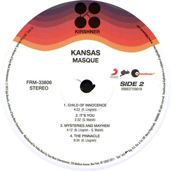 Kansas (2) : Masque (LP,Album,Reissue,Remastered)
