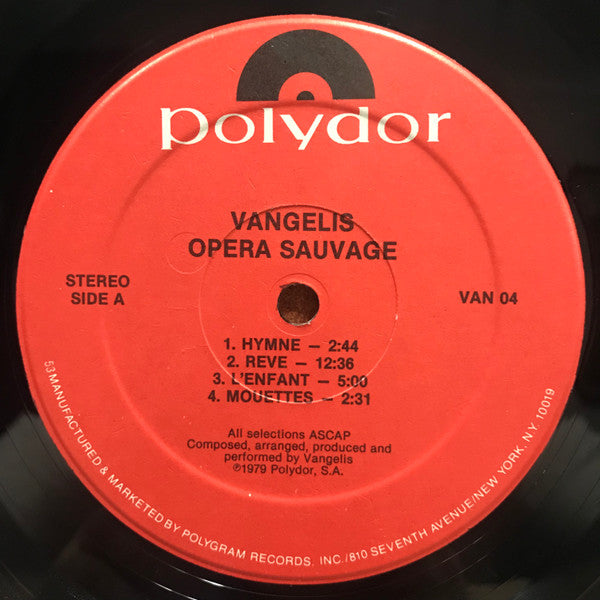 Vangelis : Opera Sauvage (LP,Album,Stereo)