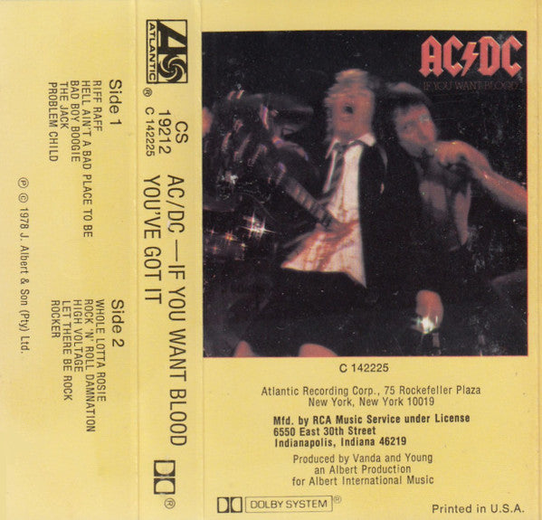 AC/DC : If You Want Blood You've Got It (Album,Club Edition)