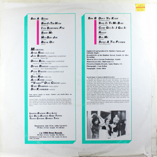 Annie Rose (2) And Thrillers (7), The : Live (LP)