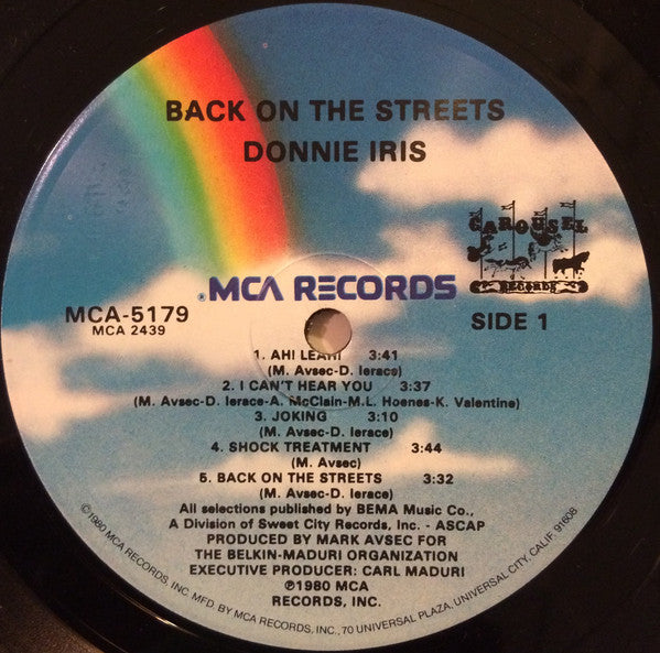 Donnie Iris : Back On The Streets (LP,Album,Stereo)