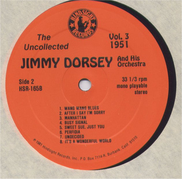 Jimmy Dorsey And His Orchestra : The Uncollected Jimmy Dorsey, Vol. 3, 1949, 1951 (LP,Album)