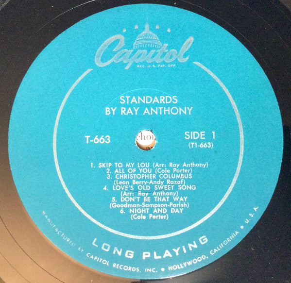 Ray Anthony : Standards By Ray Anthony  (LP,Mono)