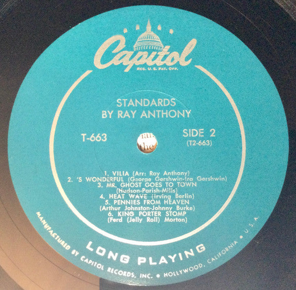 Ray Anthony : Standards By Ray Anthony  (LP,Mono)