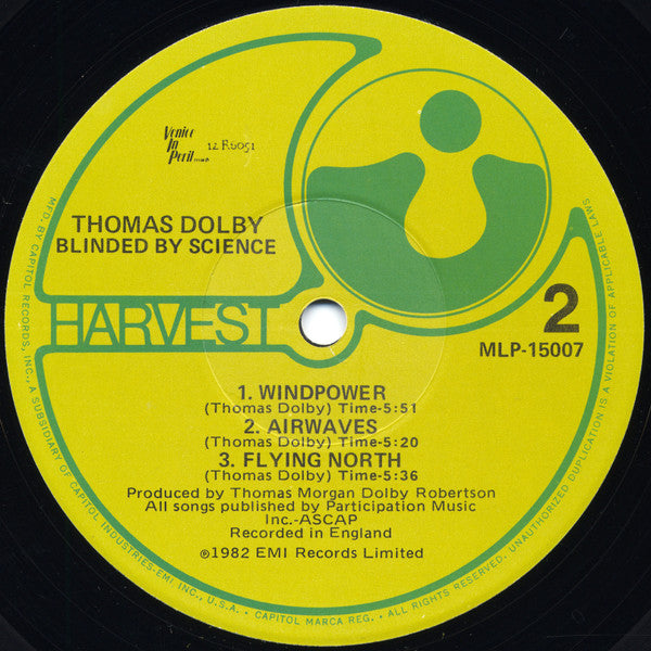 Thomas Dolby : Blinded By Science (LP,Mini-Album,Stereo)