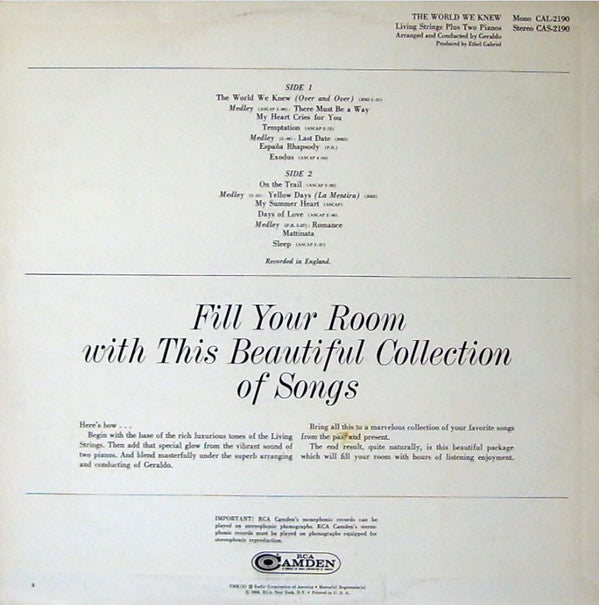 Living Strings : The World We Knew (LP,Stereo)