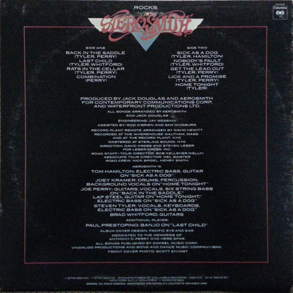 Aerosmith : Rocks (LP,Album,Reissue)
