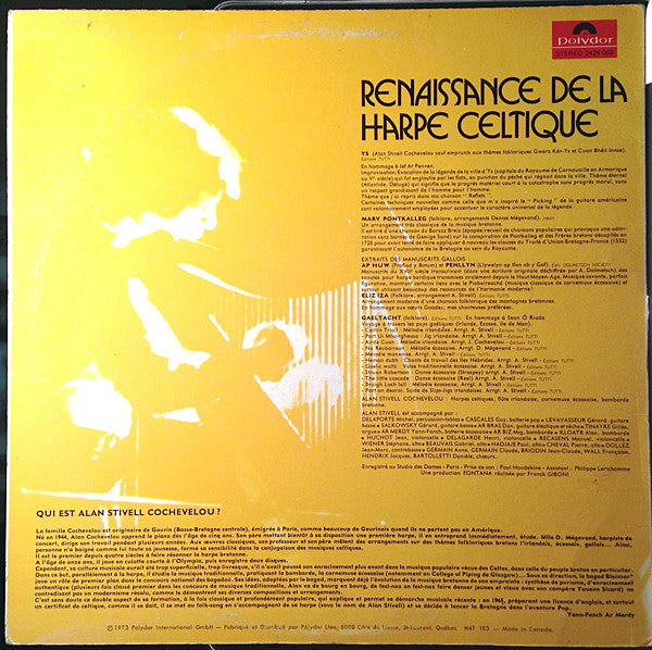 Alan Stivell : Renaissance De La Harpe Celtique (LP,Album)