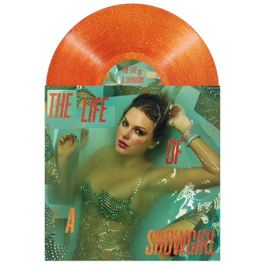Taylor Swift The Life of a Showgirl: Sweat and Vanilla Perfume Portofino Orange Glitter Vinyl