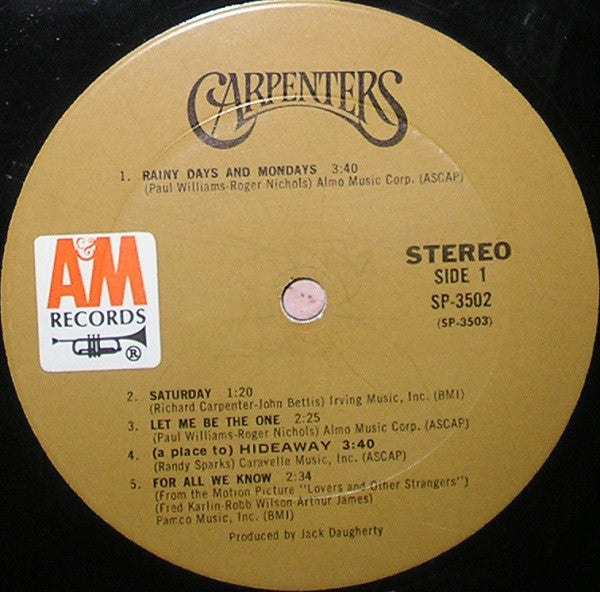 Carpenters : Carpenters (LP,Album,Stereo)