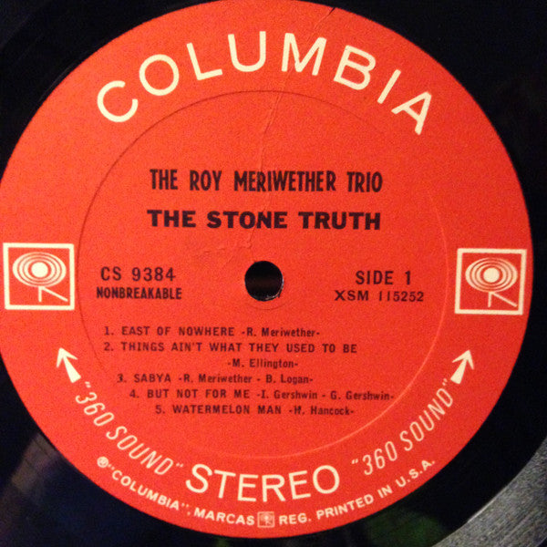 Roy Meriwether Trio, The : The Stone Truth  (LP,Stereo)