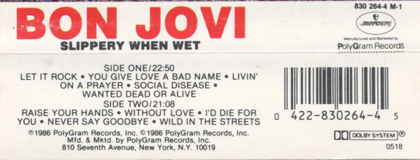 Bon Jovi : Slippery When Wet (Album)