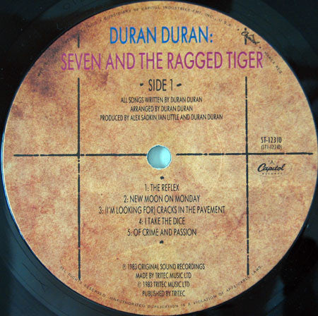 Duran Duran : Seven And The Ragged Tiger (LP,Album)