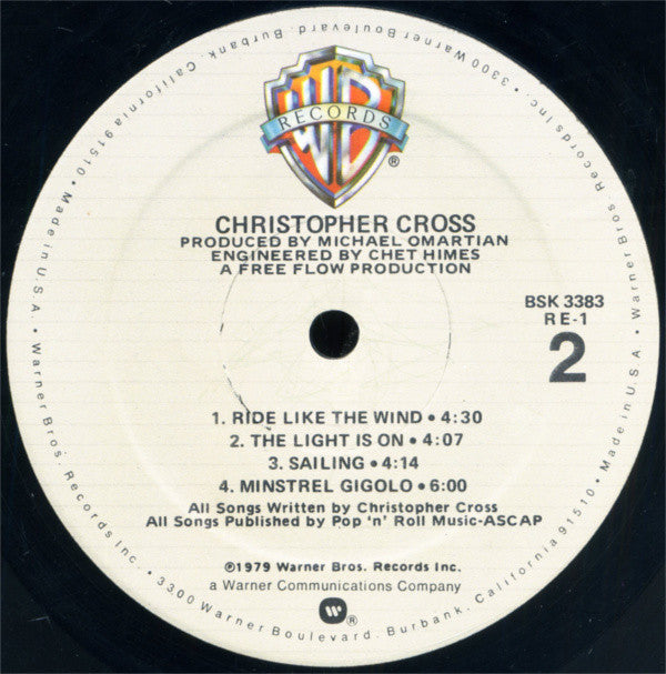 Christopher Cross : Christopher Cross (LP,Album)