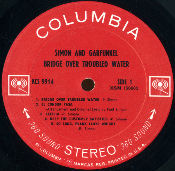 Simon & Garfunkel : Bridge Over Troubled Water (LP,Album,Stereo)