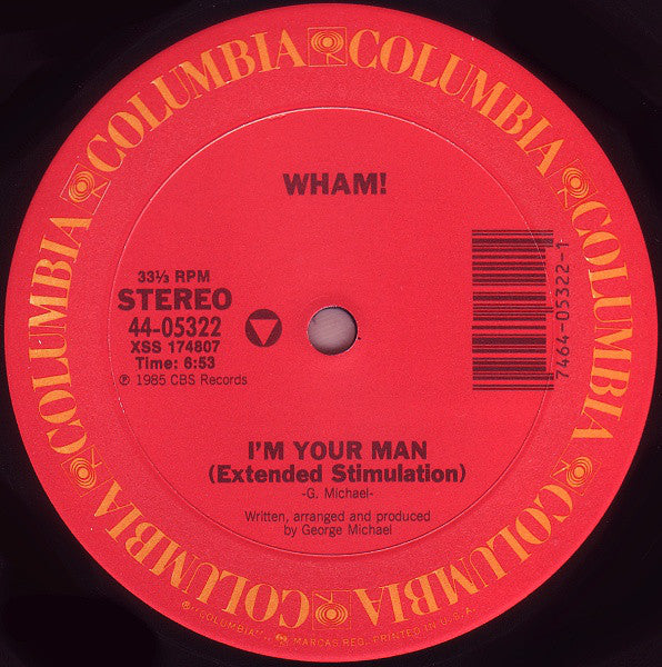 Wham! : I'm Your Man (12",33 ⅓ RPM)