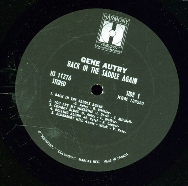 Gene Autry : Back In The Saddle Again (LP,Compilation)