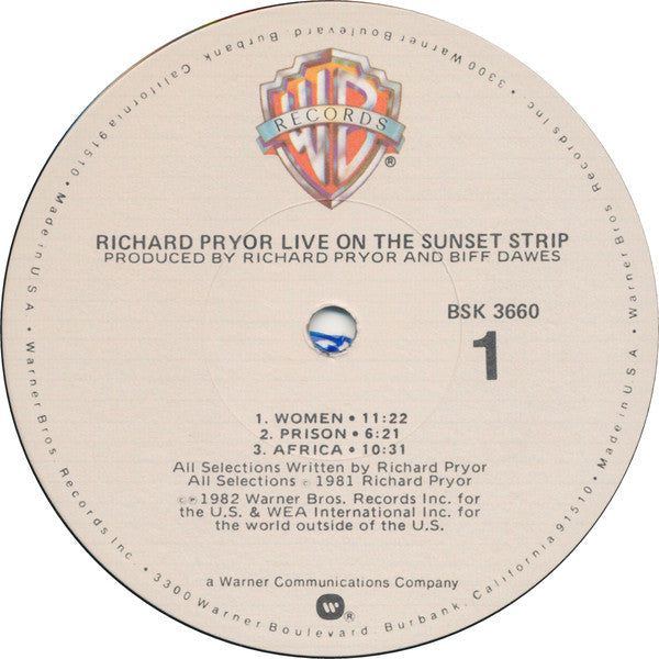 Richard Pryor : Live On The Sunset Strip (LP,Album)