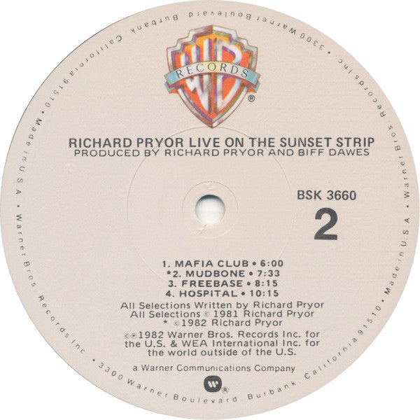 Richard Pryor : Live On The Sunset Strip (LP,Album)