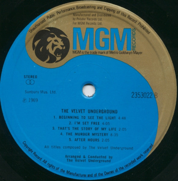 Velvet Underground, The : The Velvet Underground (LP,Album,Reissue)