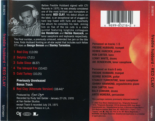 Freddie Hubbard : Red Clay (Album,Reissue,Remastered,Stereo)