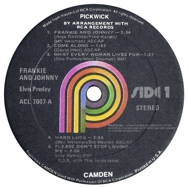 Elvis Presley : Frankie & Johnny (LP,Album,Reissue,Stereo)