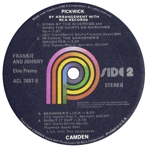 Elvis Presley : Frankie & Johnny (LP,Album,Reissue,Stereo)