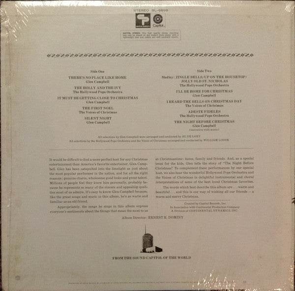 Glen Campbell And Hollywood Pops Orchestra With Voices Of Christmas, The : Christmas With Glen Campbell (LP,Compilation)