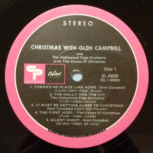 Glen Campbell And Hollywood Pops Orchestra With Voices Of Christmas, The : Christmas With Glen Campbell (LP,Compilation)