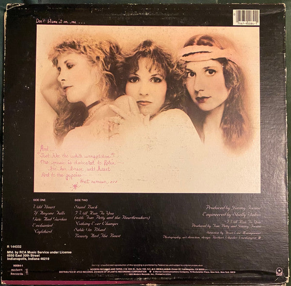 Stevie Nicks : The Wild Heart (LP,Album,Club Edition,Stereo)