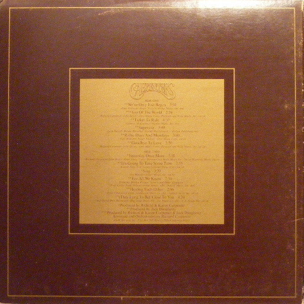 Carpenters : The Singles 1969-1973 (LP,Album,Compilation,Stereo)