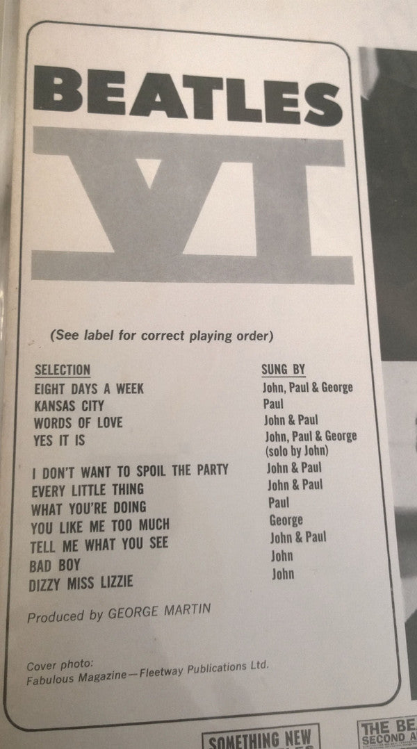 Beatles, The : Beatles VI (LP,Album,Mono)