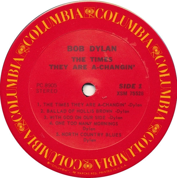 Bob Dylan : The Times They Are A-Changin' (LP,Album,Reissue,Stereo)