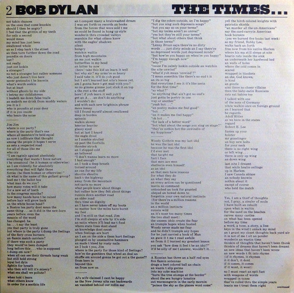 Bob Dylan : The Times They Are A-Changin' (LP,Album,Reissue,Stereo)