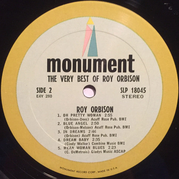 Roy Orbison : The Very Best Of Roy Orbison (LP,Compilation,Misprint,Stereo)