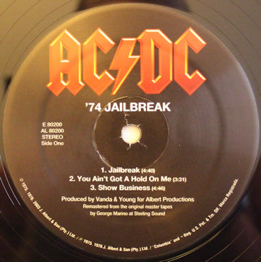 AC/DC : '74 Jailbreak (LP,Album,Compilation,Reissue,Remastered)