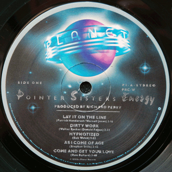 Pointer Sisters : Energy (LP,Album,Stereo)