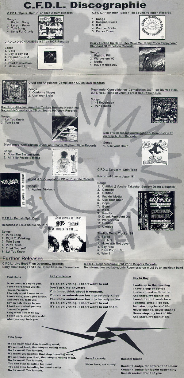 C.F.D.L. : Live In Japan! (LP,Single Sided,Numbered,Unofficial Release,White Label)