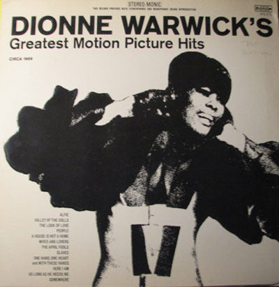 Dionne Warwick : Dionne Warwick's Greatest Motion Picture Hits (LP,Album,Compilation)